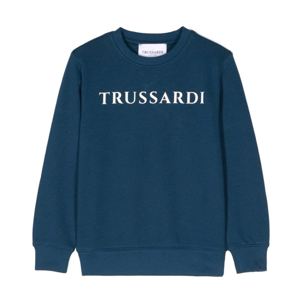 Trussardi kids Deep Teal Crewneck Sweater